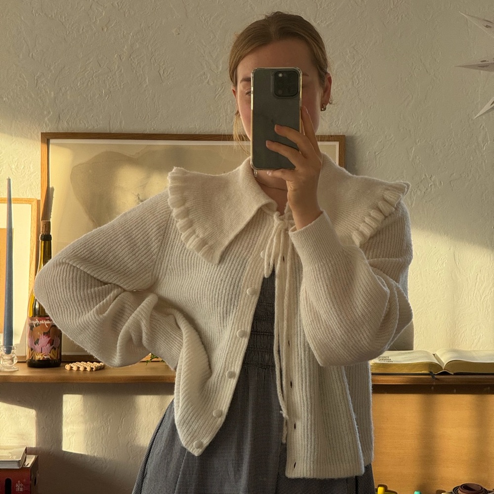 & other stories alpaca blend cream sweater